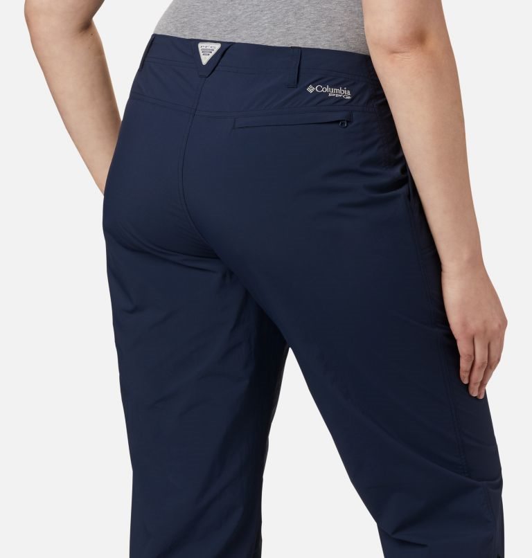 Pantaloni Columbia PFG Aruba Roll Up Dama Bleumarin | Plus Size ID7ASQ018